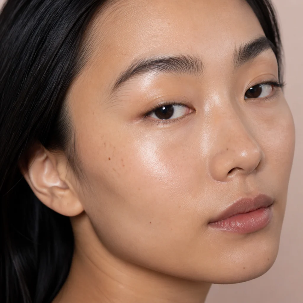 Bare-looking lash line with tiny kitten clusters placed only at the very outer corners for a barely-there lift