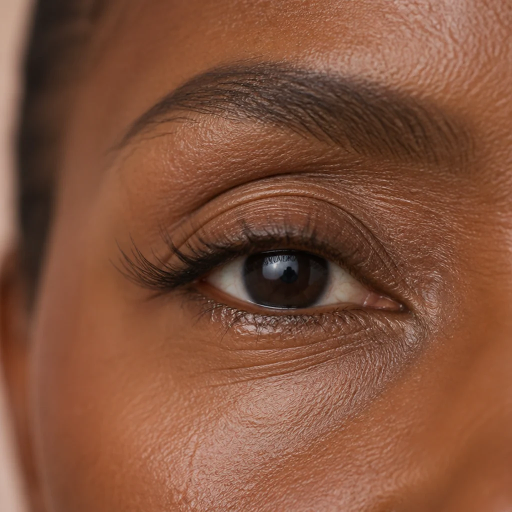 Wispy lash map with alternating short and long lengths for a soft, feathery, textured natural finish